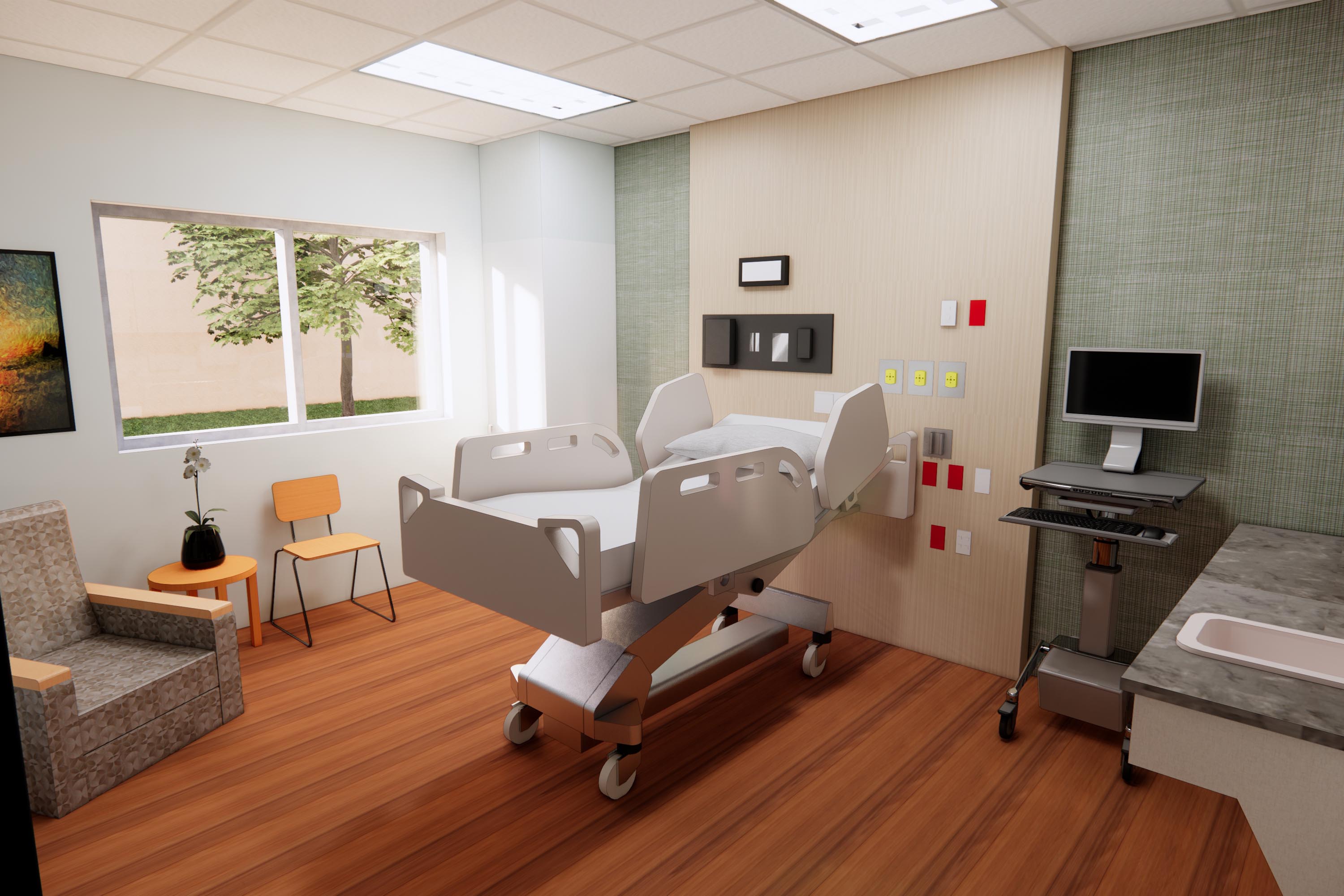 SECHD Patient Room Interior 3Kx2K